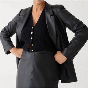 J. Crew • Willa Blazer in Faux Leather